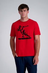 Pro Football Hall of Fame X Haggar - Red Vintage Player Graphic T-Shirt