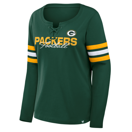 Packers 2026 Fanatics Women's Lace Up Long Sleeve Top