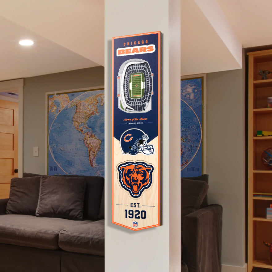 Bears 8" x 32" 3D Stadiumview Banner