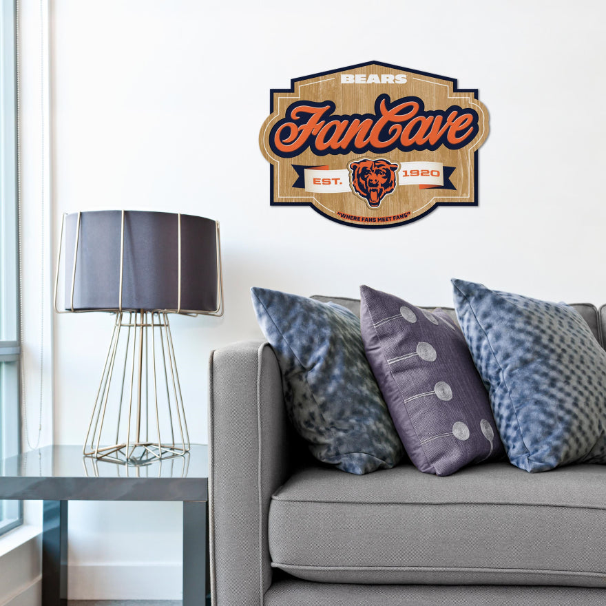 Bears 3D Fan Cave Wall Sign