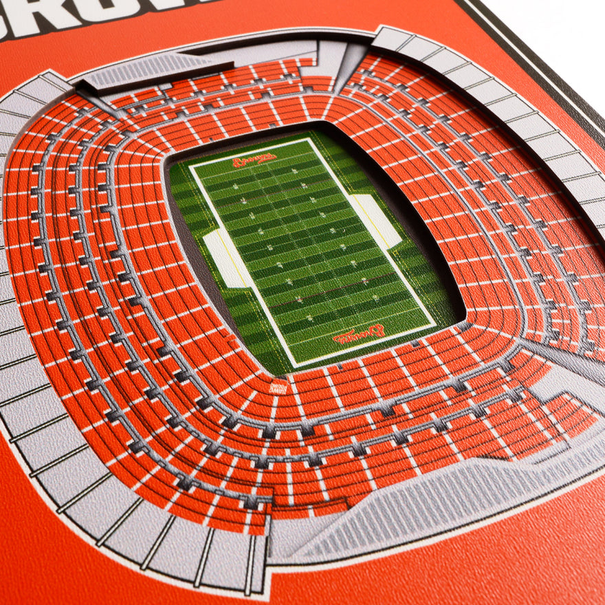 Browns 8" x 32" 3D Stadiumview Banner