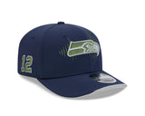 Seahawks 2026 New Era Men's 9SEVENTY Stretch Snap Rivalry Hat Pro Football Hall of Fame