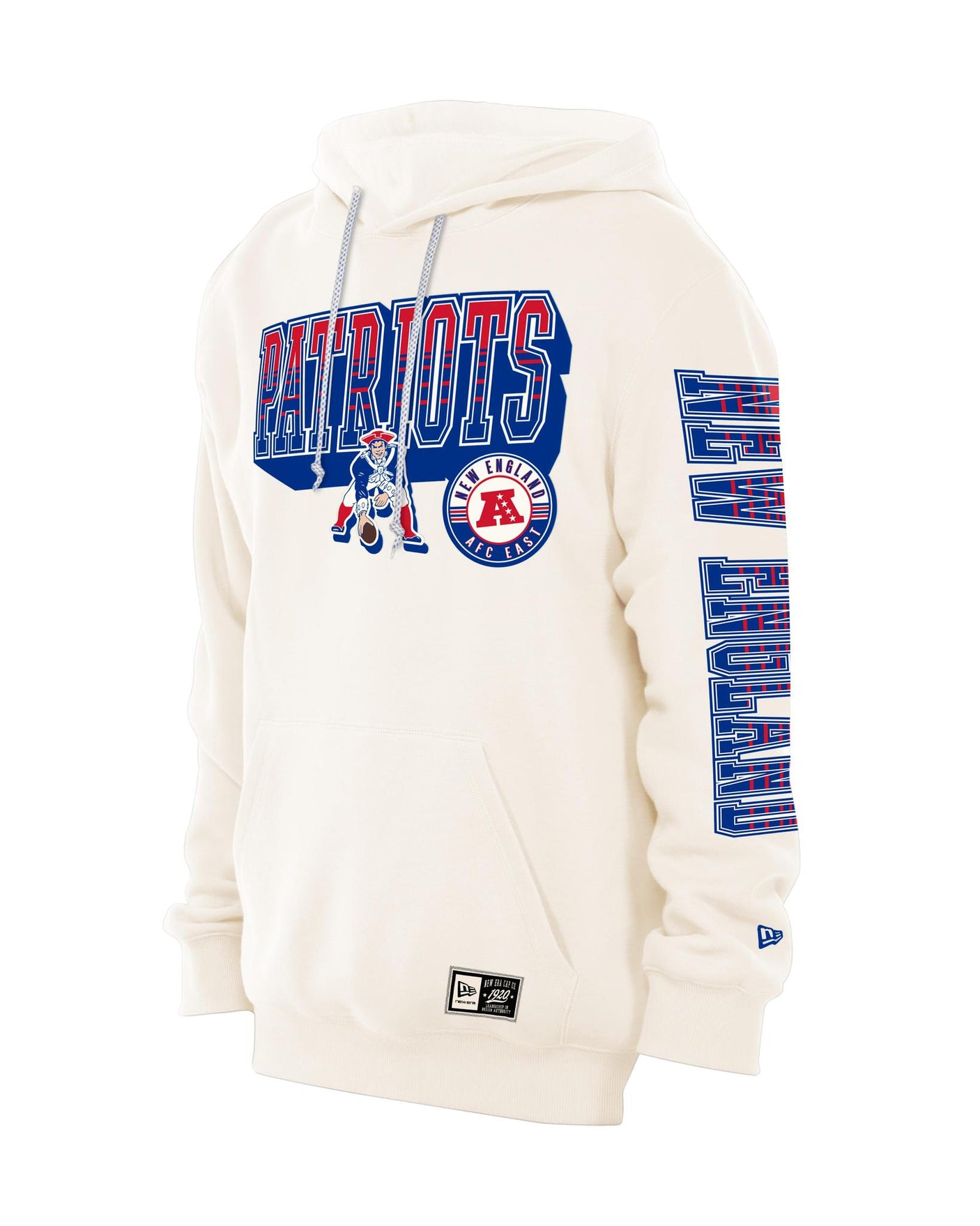 Patriots 2026 New Era Men's Dune Dust Hooded Sweatshirt