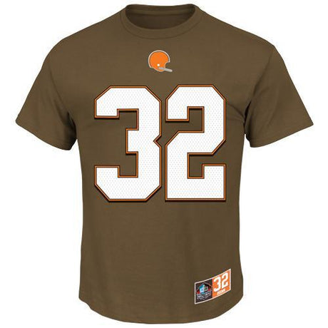 Jim Brown Cleveland Browns 2017 Hall of Fame Name and Number Tee