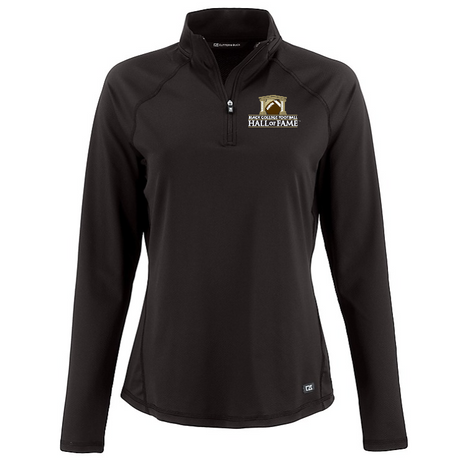 Black College Football Hall of Fame Cutter & Buck Women's Prospect Recycled Featherlight Stretch 1/4 Zip
