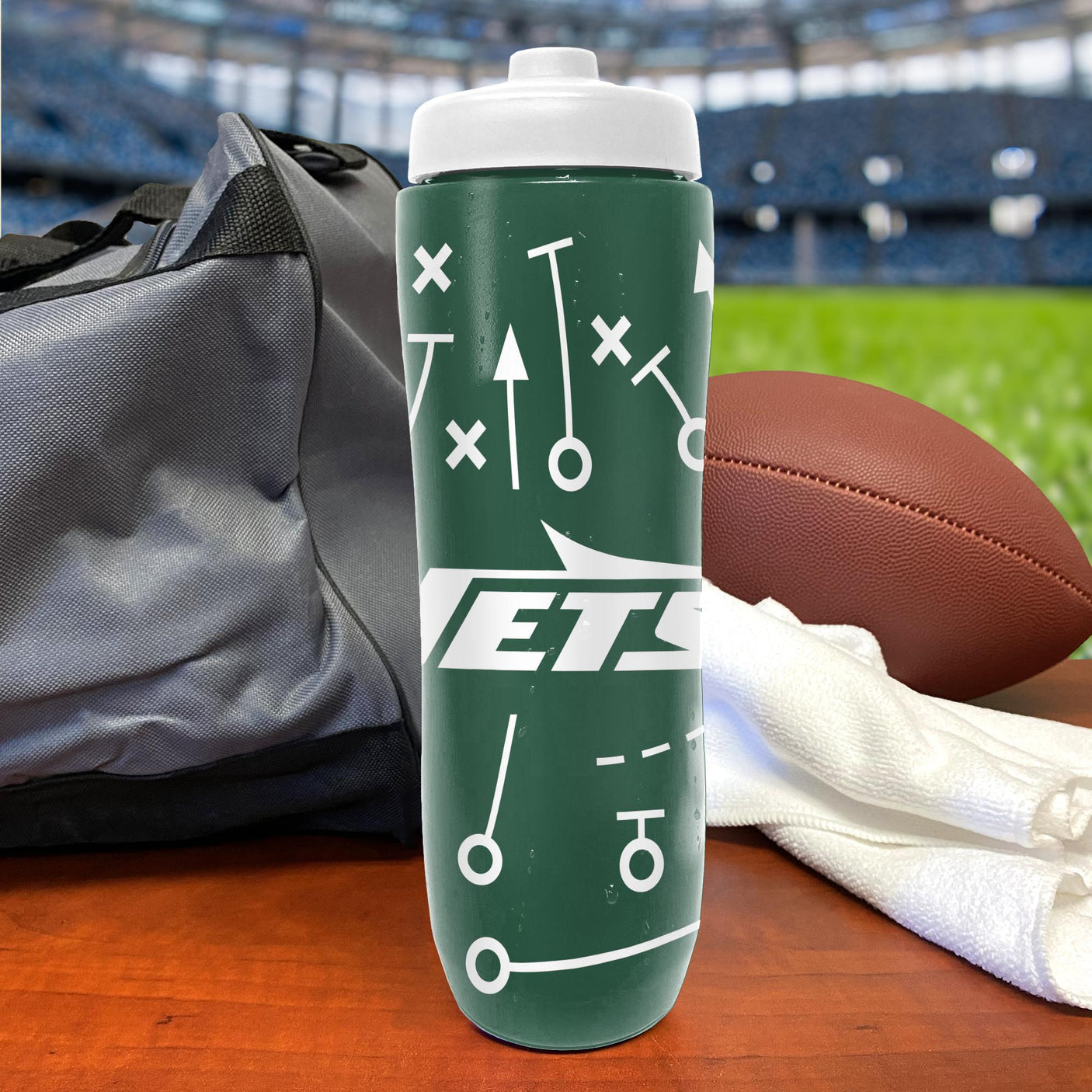 Jets Squeezy Water Bottle