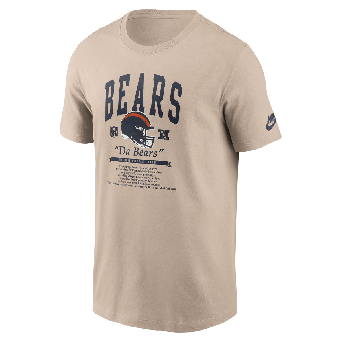 Bears 2026 Nike Men's Rewind 2-Hit Essential T-Shirt Pro Football Hall of Fame