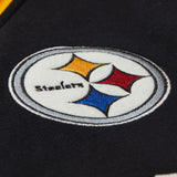 Steelers Men's Mitchell & Ness Courtside Fleece Button Front Vintage Logo Jacket