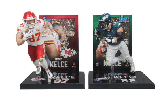 Jason Kelce / Travis Kelce McFarlane's Sportspicks Super Bowl LVII 2-pack Figures