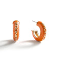 Broncos Puffy Enamel Hoop Earrings