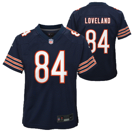 Bears Colston Loveland Youth Nike Game Jersey Pro Football Hall of Fame
