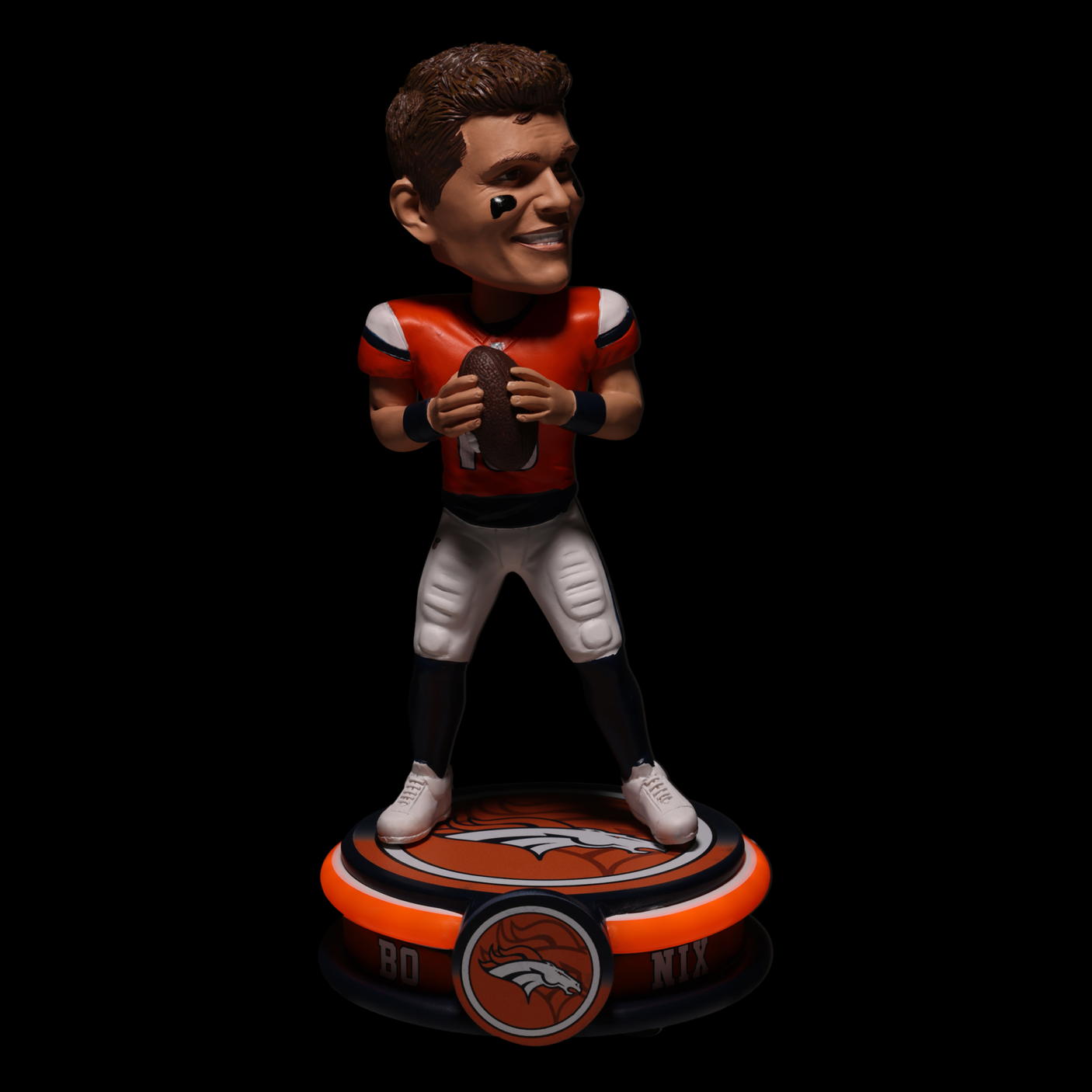 Broncos Bo Nix 8 Inch Neon Bobblehead Pro Football Hall of Fame