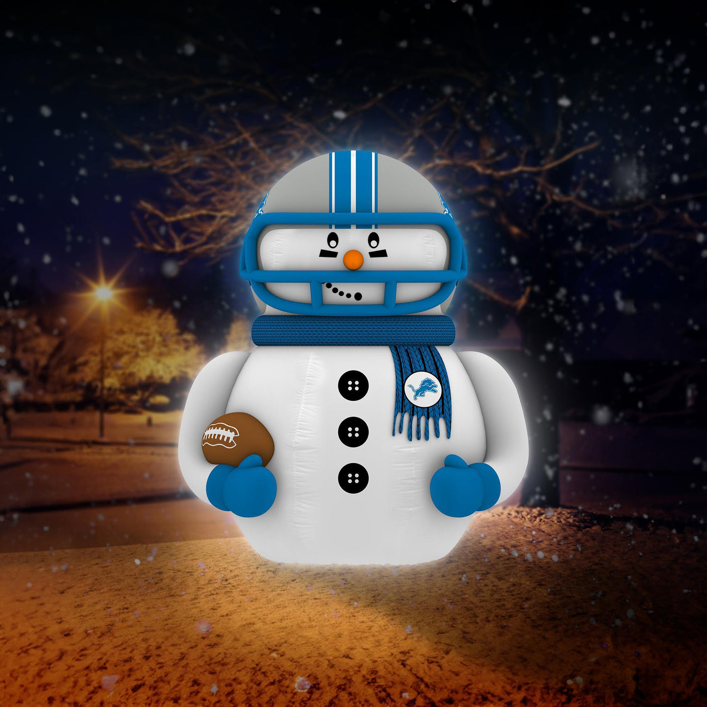 Lions Team Pride Inflatable Snowman Player