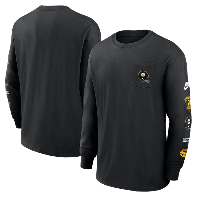 Steelers Men's Nike Heavy Max Pocket Long Sleeve T-Shirt