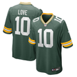 Packers Jordan Love Nike Men's Green Game Jersey