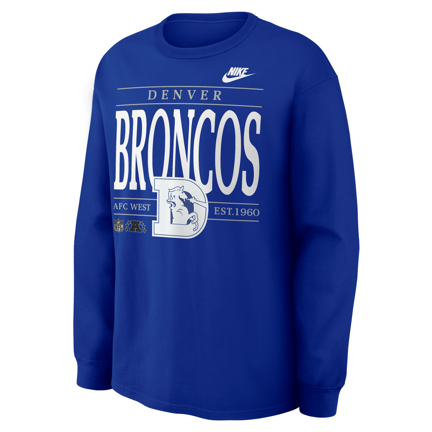 Broncos 2026 Nike Men's Nike Max 90 Long Sleeve T-Shirt (10306545418516)