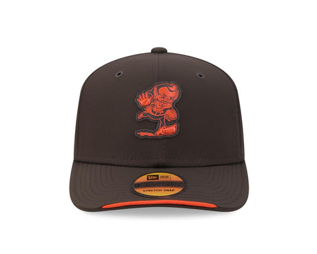 Browns 2026 New Era Men's Throwback 9SEVENTY Stretch Snap Sideline Hat