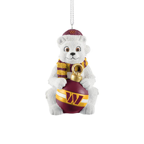 Commanders Sitting Polar Bear Ornament