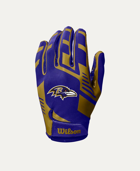 Ravens 2025 Wilson Youth NFL Stretch Fit Receivers Gloves