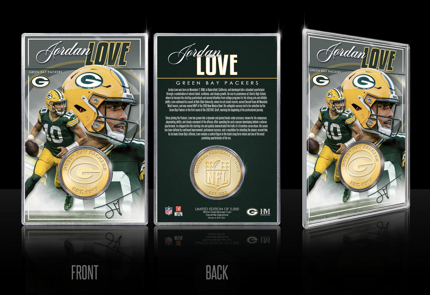 Packers Jordan Love Bronze Coin Card