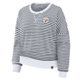 Steelers 2026 Fanatics Women's Striped Oversized French Terry Crewneck
