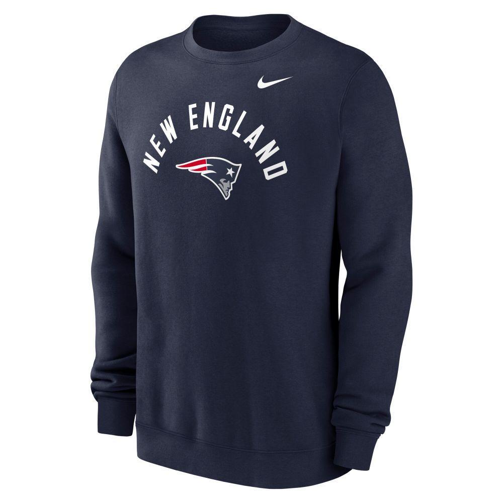 Patriots 2026 Nike Men's Club Fleece Pullover Crewneck Pro Football Hall of Fame