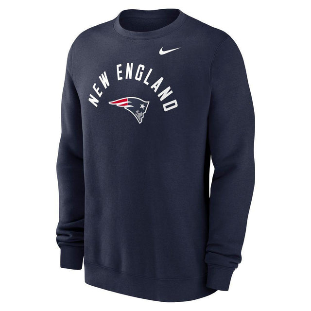 Patriots 2026 Nike Men's Club Fleece Pullover Crewneck Pro Football Hall of Fame