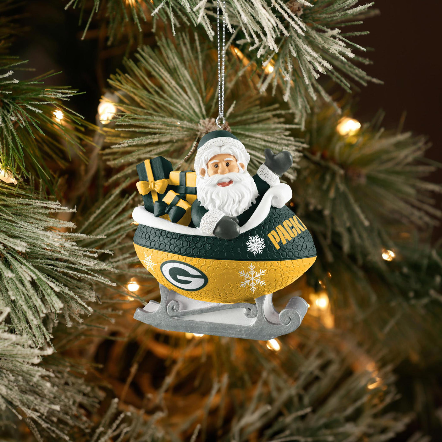 Packers Football Sleigh Ornament