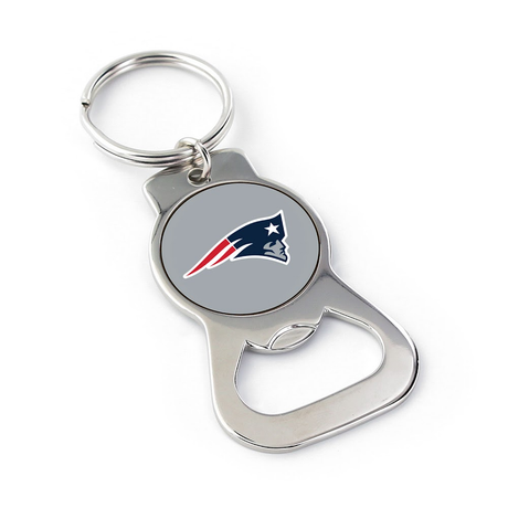 Patriots Silver Bottle Opener Keychain