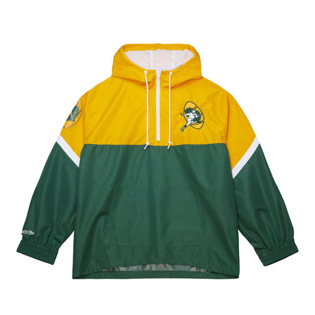 Packers 2025 Mitchell & Ness Men's NFL Tie Breaker Anorak Vintage Logo Lightweight Windbreaker