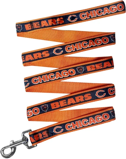 Bears Pets First Satin Dog Leash Pro Football Hall of Fame
