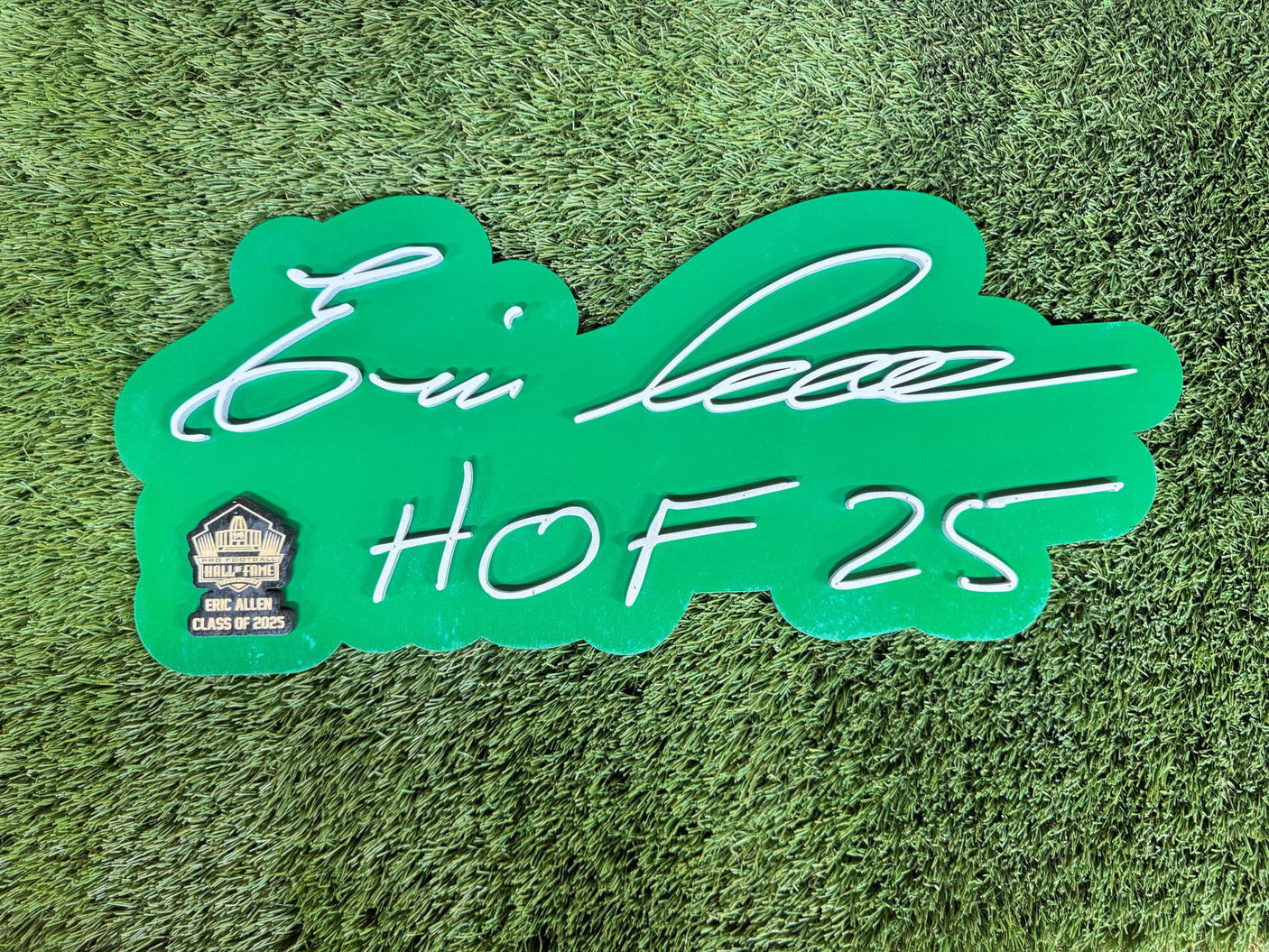 Eagles Eric Allen Class of 2025 3D Signature Color Wall Sign