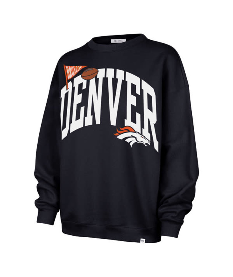 Broncos 2026 '47 Brand Women's Arched Icon Oversized Crewneck
