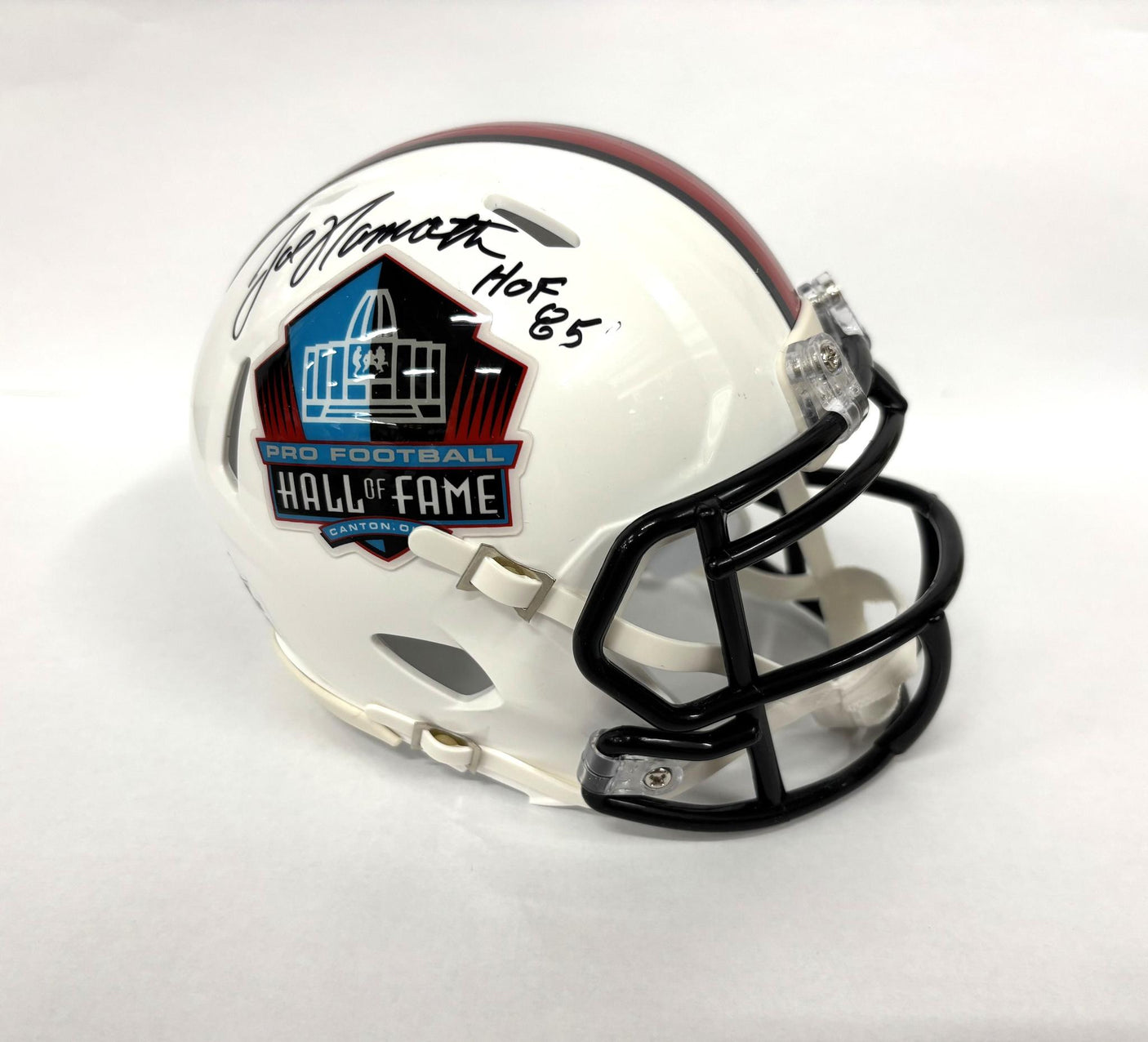 Joe Namath Autographed Hall of Fame Speed Mini Helmet