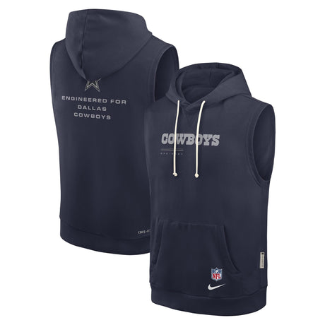 Cowboys 2026 Nike Men's Dri-Fit Sleeveless Fleece Hoodie