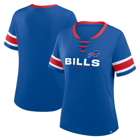 Bills 2025 Fanatics Women's Draw Play Athena Lace Up T-Shirt