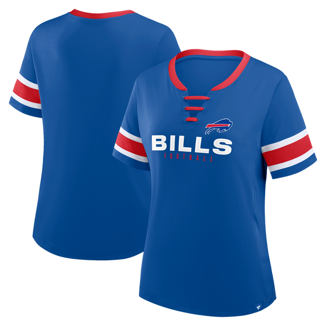 Bills 2025 Fanatics Women's Draw Play Athena Lace Up T-Shirt