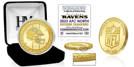 Ravens 2023 AFC North Division Champions Bronze Coin