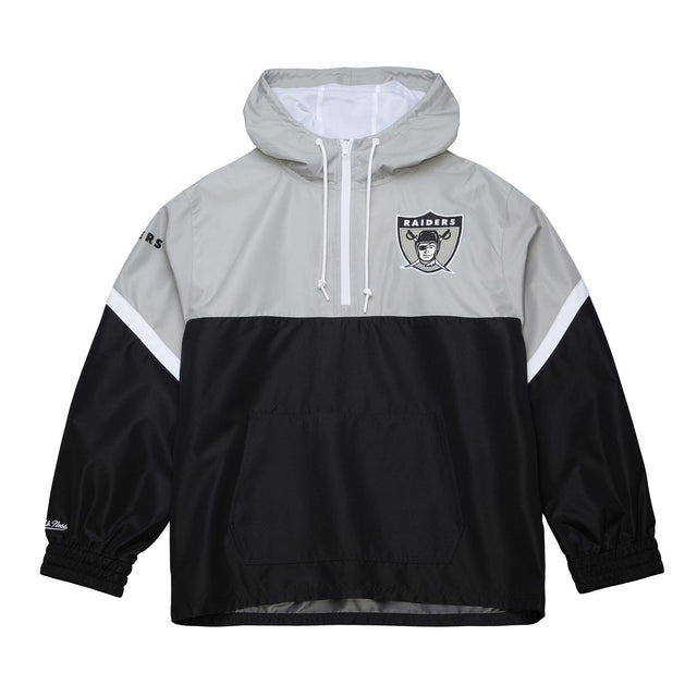 Raiders 2025 Mitchell & Ness Men's NFL Tie Breaker Anorak Vintage Logo Lightweight Windbreaker