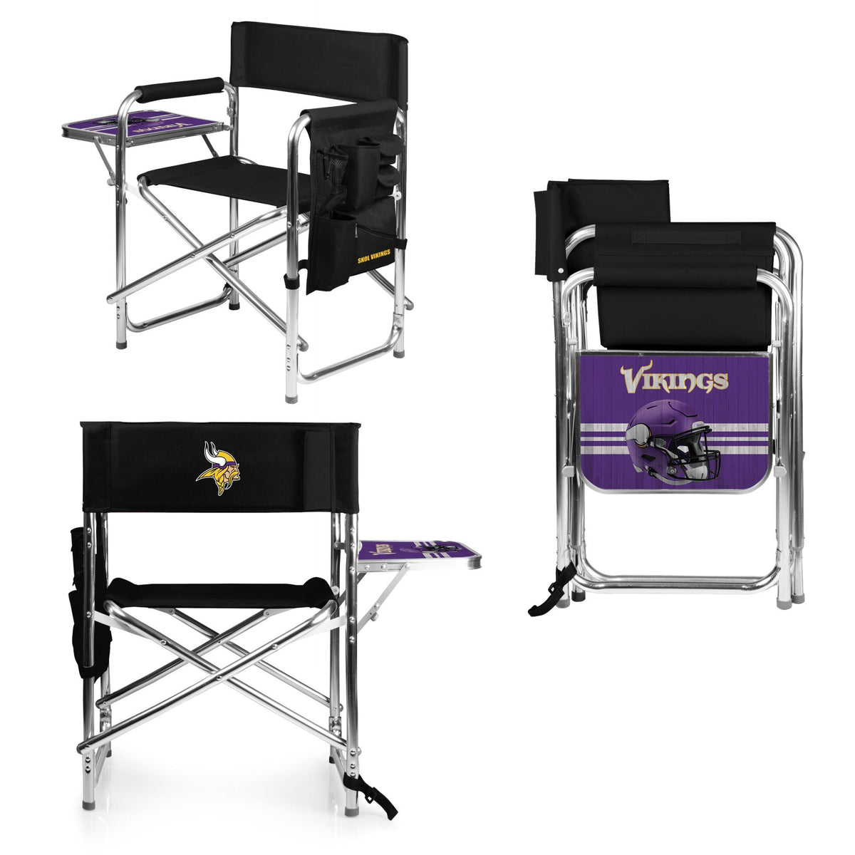 Vikings Black Sports Chair