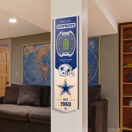 Cowboys 8" x 32" 3D Stadiumview Banner