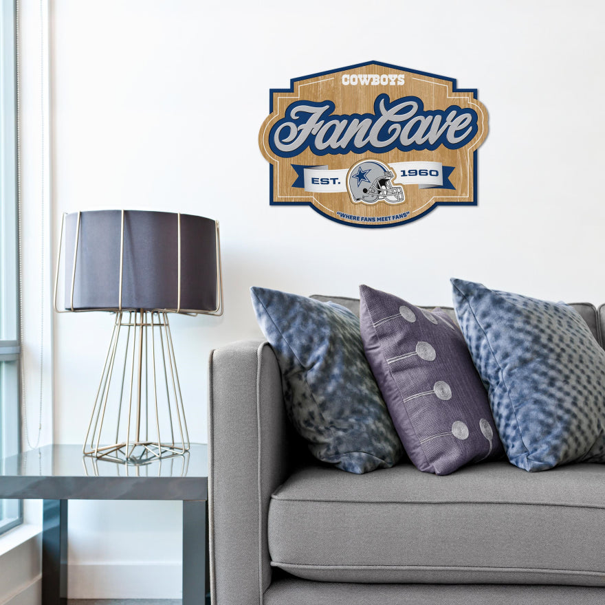 Cowboys 3D Fan Cave Wall Sign