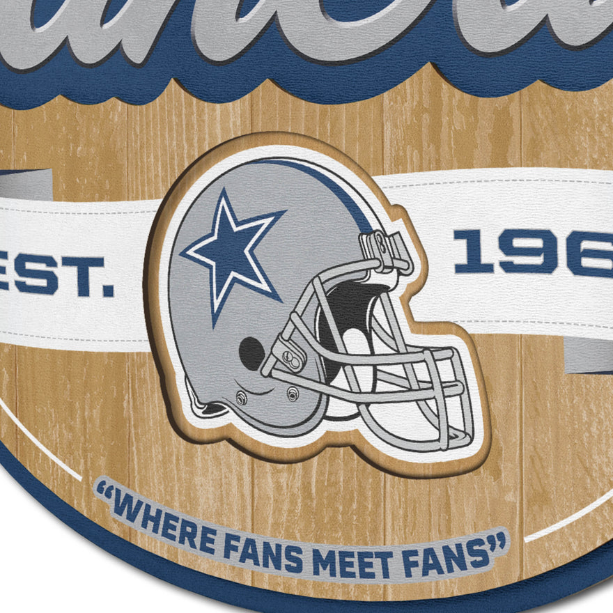 Cowboys 3D Fan Cave Wall Sign