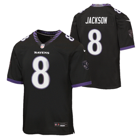 Ravens Lamar Jackson 2026 Youth Alternate Nike Game Jersey