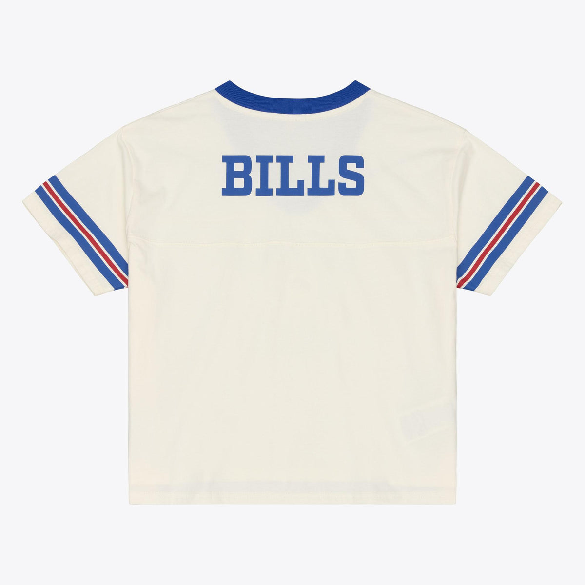 Bills 2026 Mitchell & Ness Women's Retro Roots Crop Boxy Yoke T-Shirt Pro Football Hall of Fame