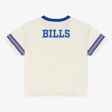 Bills 2026 Mitchell & Ness Women's Retro Roots Crop Boxy Yoke T-Shirt Pro Football Hall of Fame