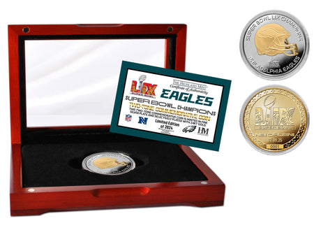 Eagles Super Bowl LIX Champions Gold and Silver 2-Tone Flip Coin