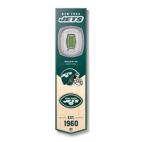 Jets 8" x 32" 3D Stadiumview Banner