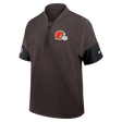 Browns 2025 Men's Nike Lightweight Coaches Short Sleeve Jacket
