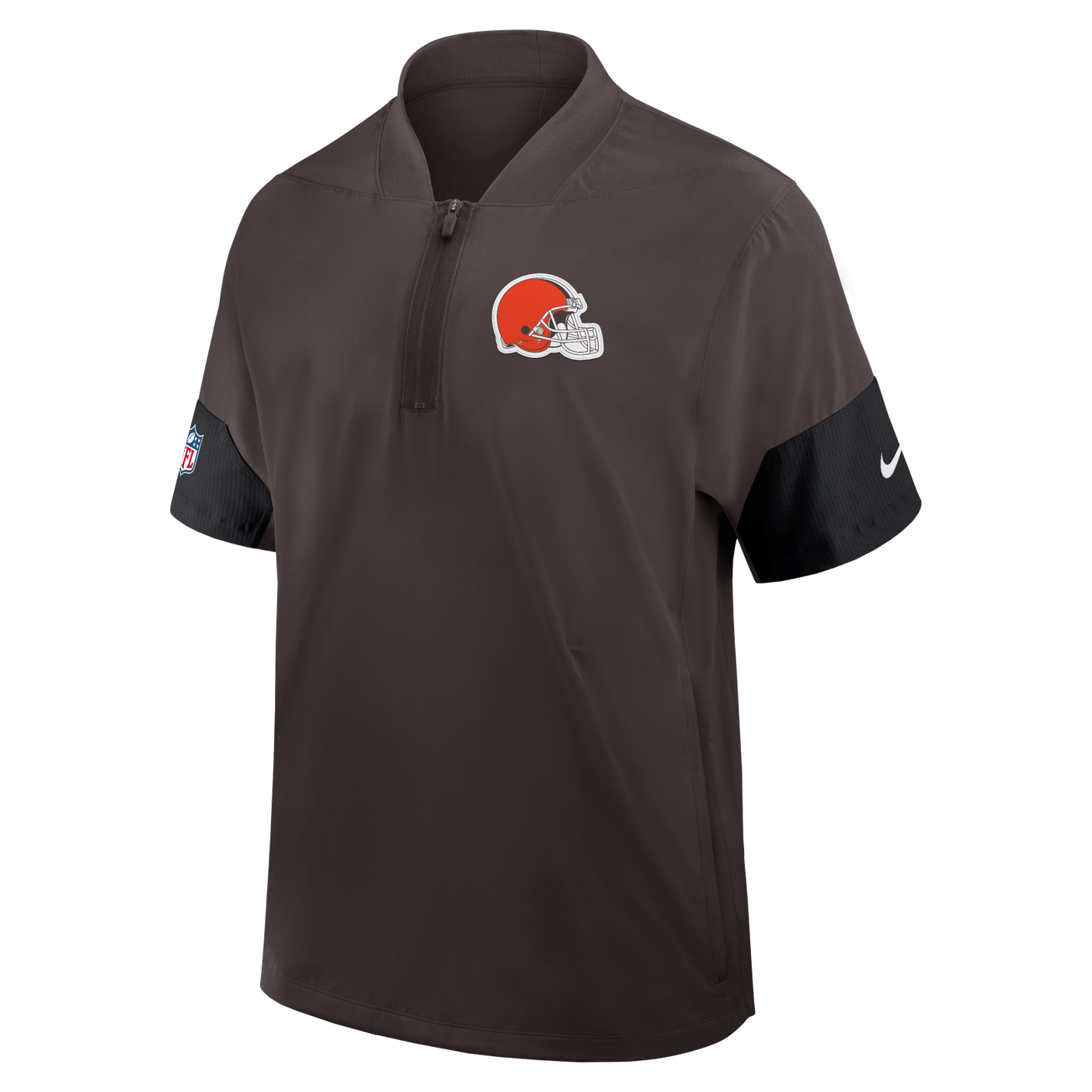 Browns 2025 Men's Nike Lightweight Coaches Short Sleeve Jacket
